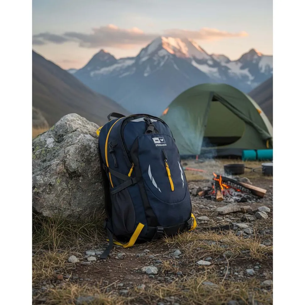 Plecak turystyczny HiMountain Cruise, 35 l, granatowo-żółty