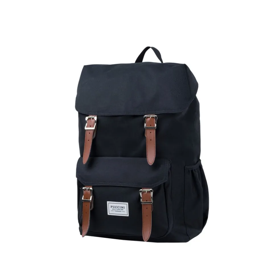 Plecak z kieszeniami Puccini Legacy, 31x15x47, czarny, 21 l