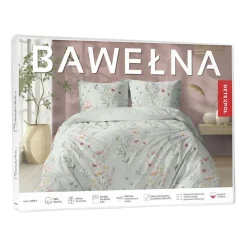 Pościel bawełniana 220 x 200 cm Detexpol, łąka, zielona