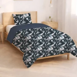Pościel bawełniana 220 x 200 cm Pation Home Vivienne, grafitowa