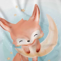 Pościel dziecięca 100 x 135 cm Mayamoo, lis, niebieska