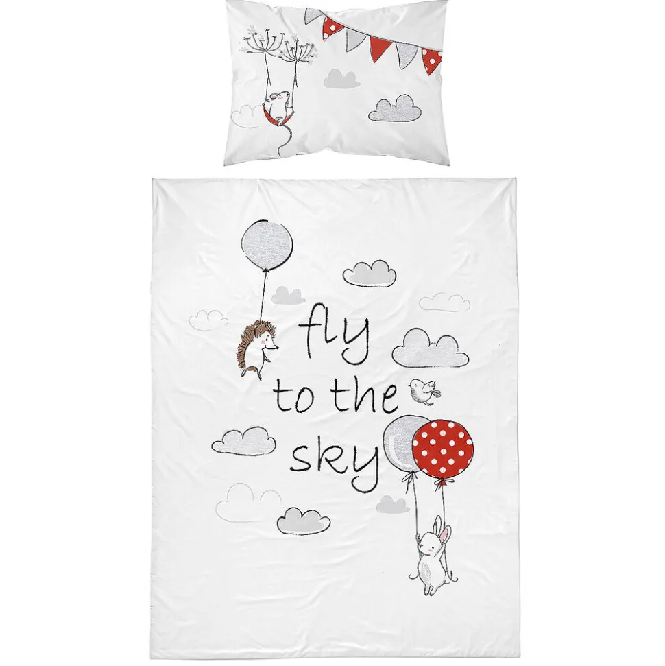 Pościel dziecięca 100 x 135 cm Mayamoo, słoń, szara