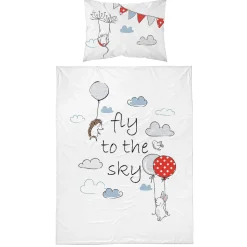 Pościel dziecięca 100 x 135 cm Mayamoo, słoń, niebieska