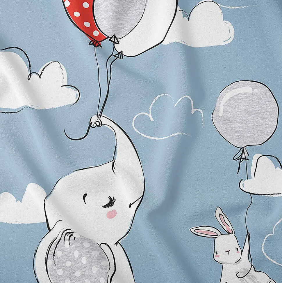 Pościel dziecięca 100 x 135 cm Mayamoo, słoń, niebieska