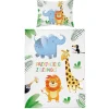 Pościel dziecięca 100 x 135 cm Mayamoo, zoo, zielona
