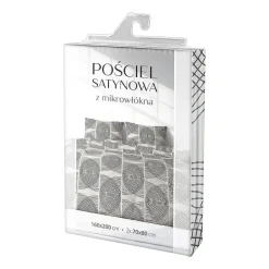 Pościel z mikrowłókna satynowego 220 x 200 cm Faro, glamour, beżowa