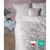 Pościel z perkalu 220 x 200 cm Lame Percale, różowe kwiatki