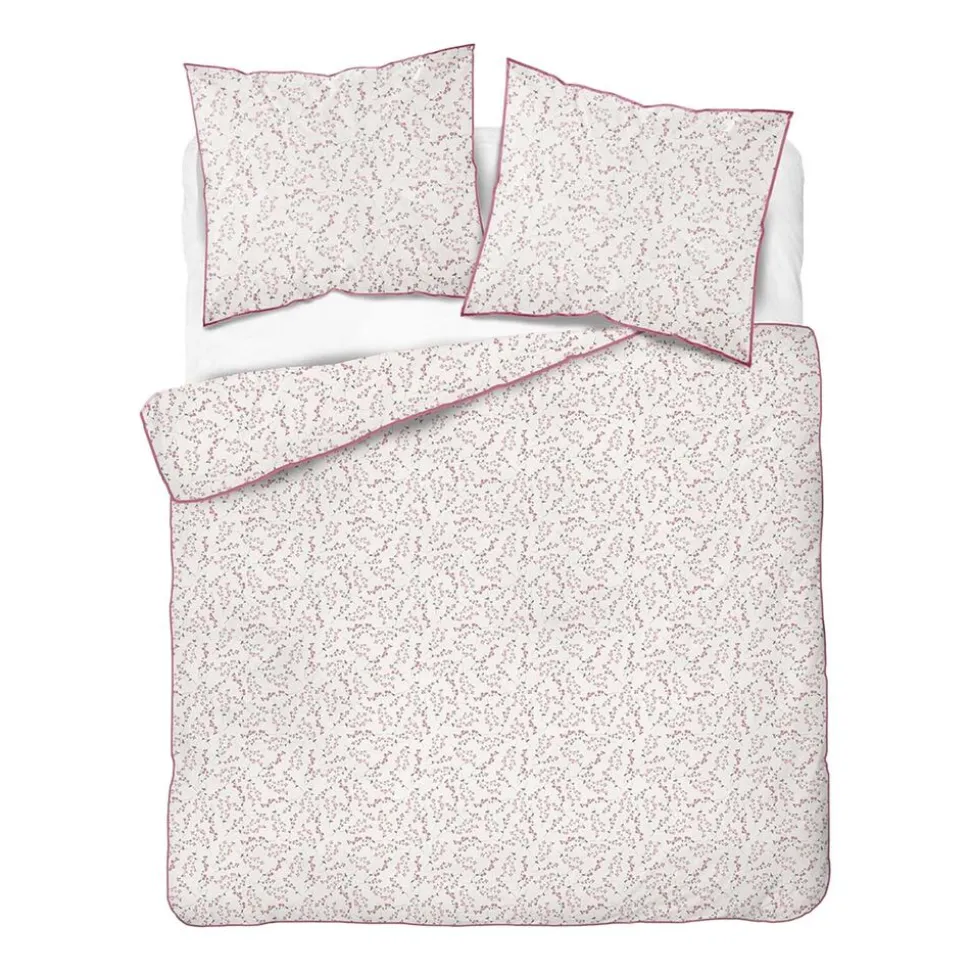 Pościel z perkalu 220 x 200 cm Lame Percale, różowe kwiatki