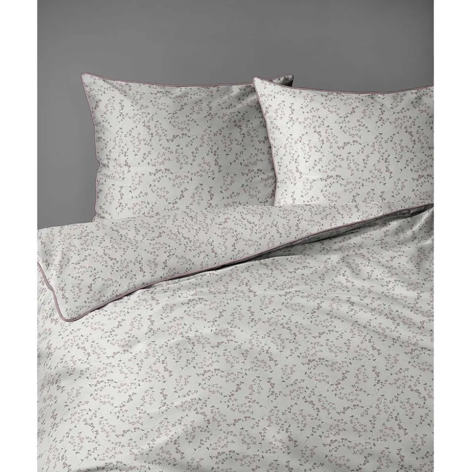 Pościel z perkalu 220 x 200 cm Lame Percale, różowe kwiatki