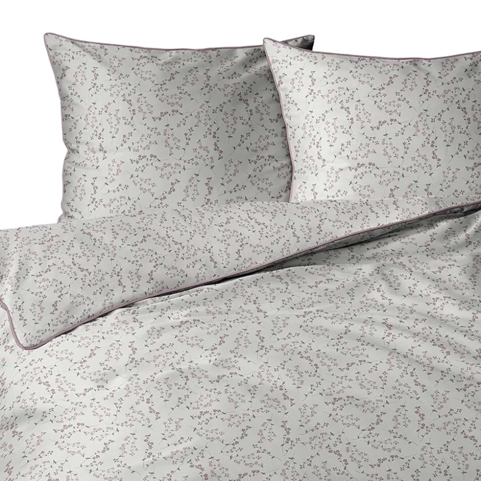 Pościel z perkalu 220 x 200 cm Lame Percale, różowe kwiatki