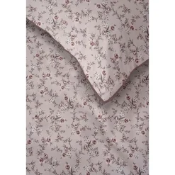 Pościel z perkalu 220 x 200 cm Lame Percale, kwiatki, pudrowy róż