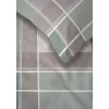 Pościel z perkalu 220 x 200 cm Lame Percale, geometria, zielona
