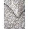Pościel z perkalu 160 x 200 cm Lame Percale, białe kwiaty, beżowa
