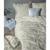 Pościel z perkalu 220 x 200 cm Lame Percale, kwiatki, ecru
