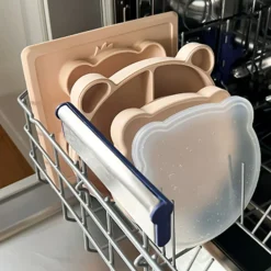 Podkładka Kidnort Retter Mjölk, kształt misia, z przegródkami, beżowa