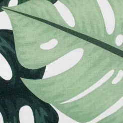 Poduszka Domarex Cleo Bahama Kentia, 30 x 50 cm, monstera, biała