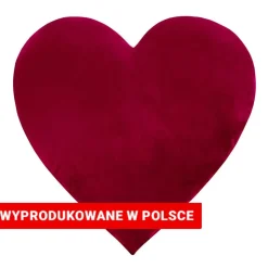 Poduszka Domarex Cleo Serce 45 x 45 cm, welwetowa, bordowa