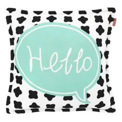 Poduszka Domarex Hello Baby & Love, miętowy nadruk