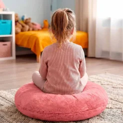 Poduszka okrągła Domarex Ivy Plush, różowa
