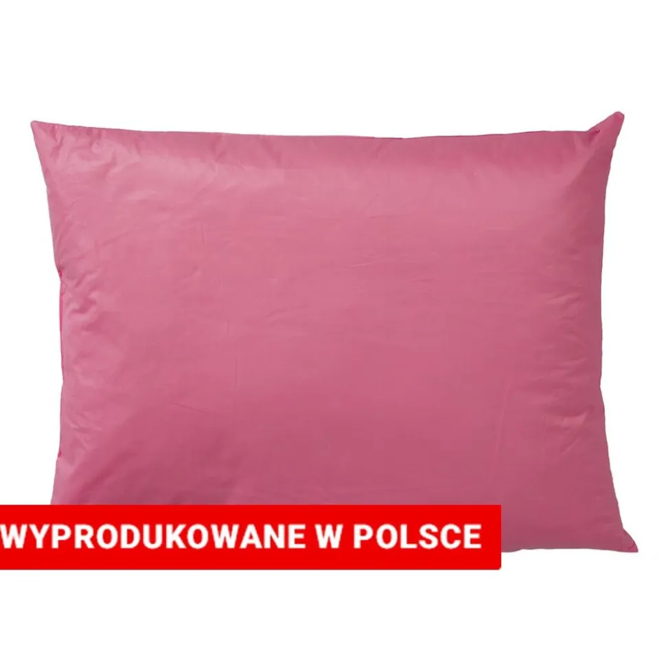 Poduszka Pierze 70 x 80 cm AMW, kacze pierze i puch, różowa