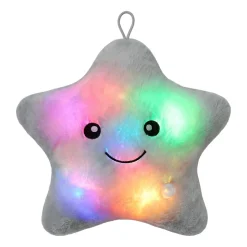 Poduszka świecąca Domarex Shiny Star LED, szara
