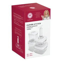Pojemniki próżniowe MG HOME Clever Kitchen, 4 sztuki, białe