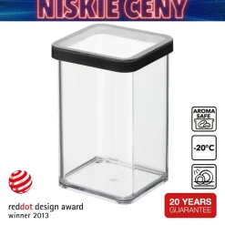 Pojemnik kwadratowy Rotho Loft, 1 l, czarny
