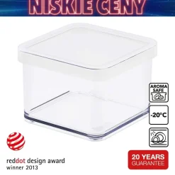 Pojemnik kwadratowy Rotho Loft, 0,5 l, biały