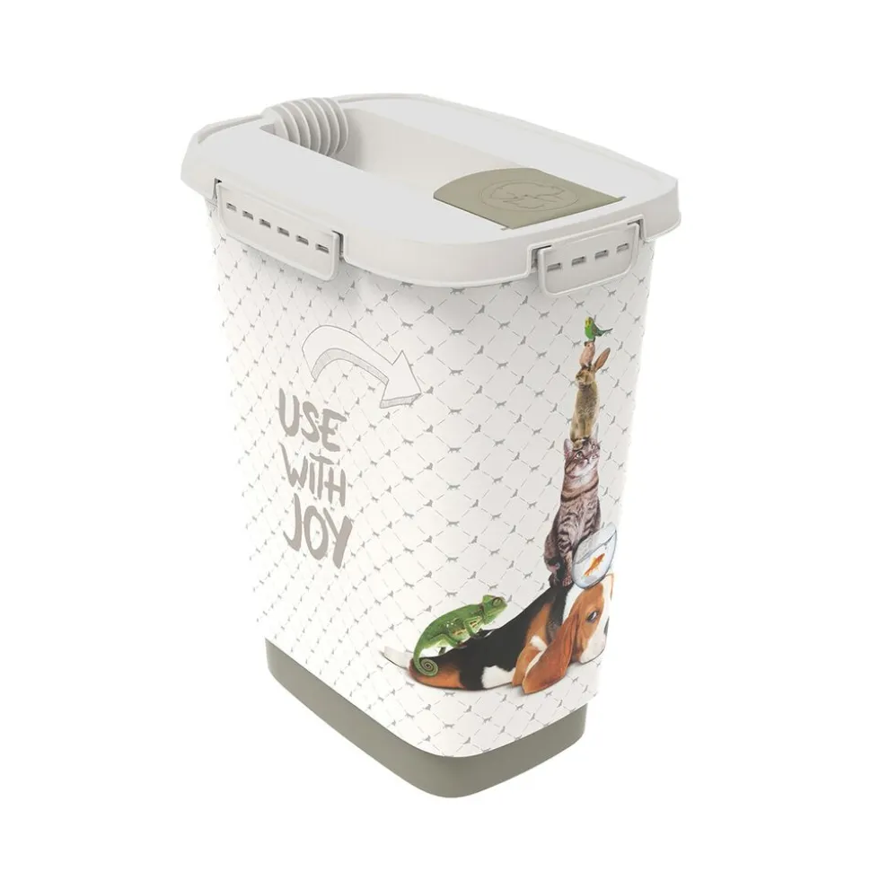 Pojemnik na karmę Rotho CODY, 10 L, beżowy