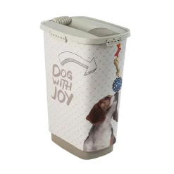 Pojemnik na karmę Rotho CODY, 50 L, beżowy