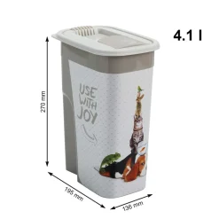 Pojemnik na karmę Rotho FLO, 4,1 L, beżowy