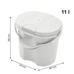 Pojemnik na pieluchy Rotho Tilo, 11 l, biały