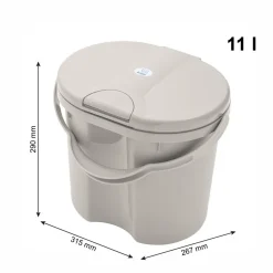Pojemnik na pieluchy Rotho Tilo, 11 l, cappuccino