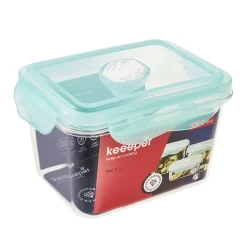 Pojemnik na żywność z klipsem, PP/tritan, 0,7L, seledynowy