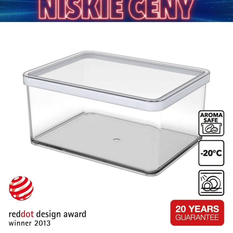 Pojemnik szeroki Rotho Loft, 2,25 l, biały