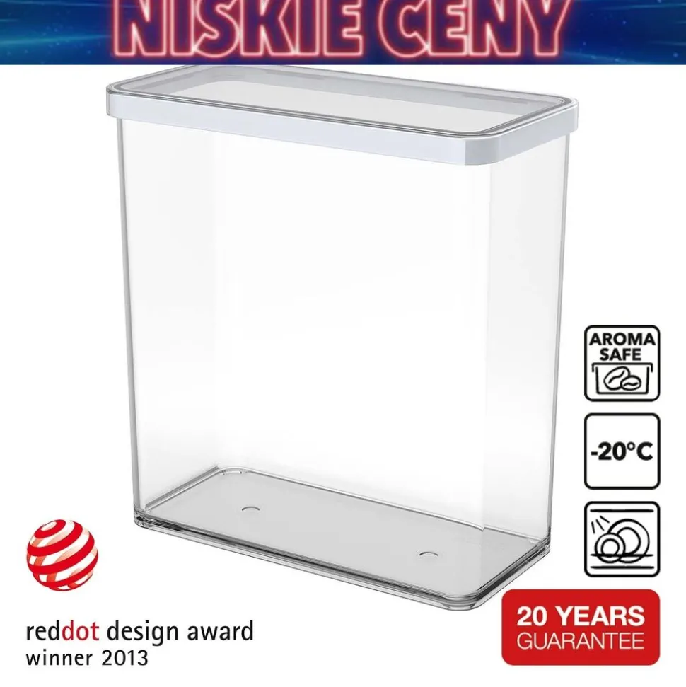 Pojemnik wysoki Rotho Loft, 3,2 l, biały