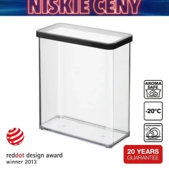Pojemnik wysoki Rotho Loft, 3,2 l, czarny