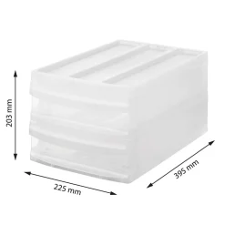 Pojemnik z 4 szufladami 25,5 x 39,5 x 20,3 cm Rotho Tower, transparentny