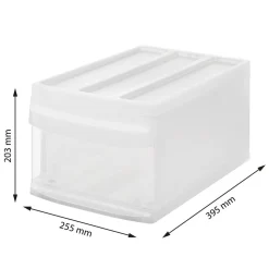 Pojemnik z szufladą 25,5 x 39,5 x 20,3 cm Rotho Systemix, transparentny