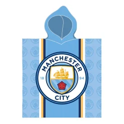 Ponczo kąpielowe dla dzieci Manchester City, 60 x 120 cm