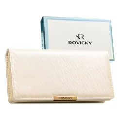 Portfel damski Rovicky R-005-NF8, ze skóry ekologicznej, beżowy