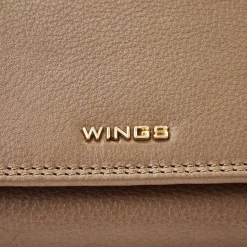 Portfel damski skórzany Wings 2W10, beżowy