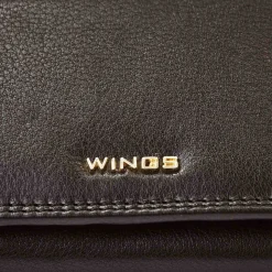 Portfel damski skórzany Wings 2W10, czarny