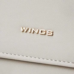 Portfel damski Wings Willow WLL01, 13 x 9 x 2 cm, beżowy
