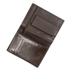 Portfel męski ze skóry bydlęcej Wings, 13 x 10 x 2 cm, RFID, brązowy