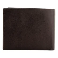 Portfel męski ze skóry bydlęcej Wings, 11 x 13 x 2 cm, RFID, brązowy