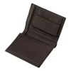 Portfel męski ze skóry koziej Wings, 13 x 10 x 2 cm, RFID, brązowy
