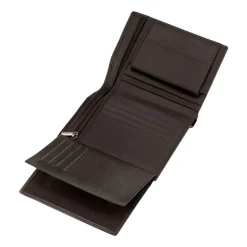 Portfel męski ze skóry koziej Wings, 13 x 10 x 2 cm, RFID, brązowy