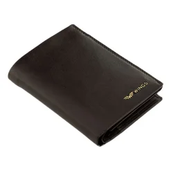 Portfel męski ze skóry koziej Wings, 13 x 10 x 2 cm, RFID, brązowy