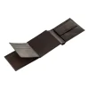 Portfel męski ze skóry koziej Wings, 11 x 13 x 2 cm, RFID, z kieszenią na monety, brązowy